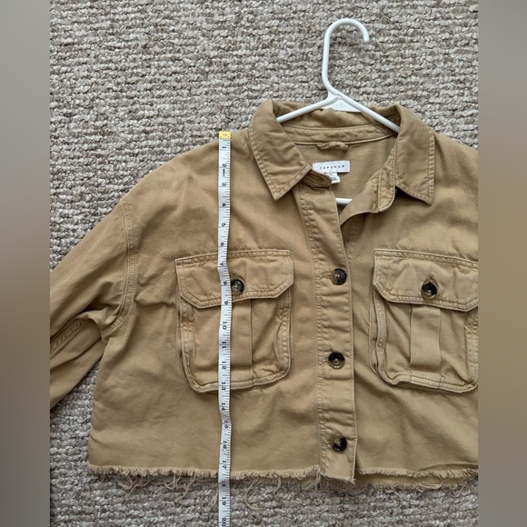Topshop cropped tan jacket size 12 - Picture 7 of 7
